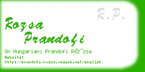 rozsa prandofi business card